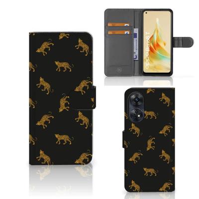 Telefoonhoesje | Met pasjeshouder | voor OPPO Reno8 T 4G Leopards