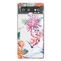 Google Pixel 6 | TPU Hoesje | Bird Flowers - thumbnail