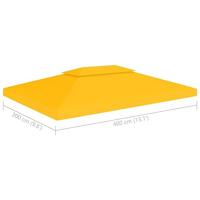 VidaXL Prieeldak 2-laags 310 g/m² 4x3 m geel - thumbnail