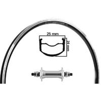 Kgs voorwiel 28 inch (622) velg ryde stratos/zilver zwart vaste as - thumbnail