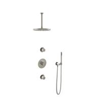 Hotbath Buddy - Inbouw Regendoucheset - 2 Stopkranen - Thermostatisch - Plafondbuis 30 cm - Hoofddouche 300 mm - Staafhanddouche - Waterbesparend - V02 - thumbnail