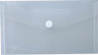 Documentenmap, met velcro sluiting, ft DL 225 x 125 mm, transparant, pak van 10 stuks - thumbnail