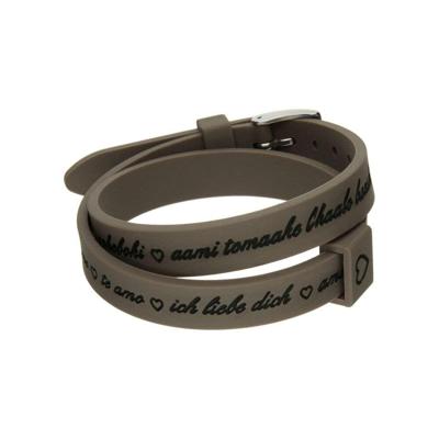 Armband Dames il mezzometro I LOVE YOU SILVER - BRACCIALE IN SILICONE/SILICONE BRACELET