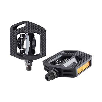 SHIMANO pedaalset click&apos;r t421 platform + enkelzijdig spd met sm-sh56 plaatjes zwart - thumbnail