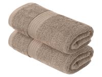 LIVARNO Set van 2 handdoeken 100 x 50 cm (Beige) - thumbnail
