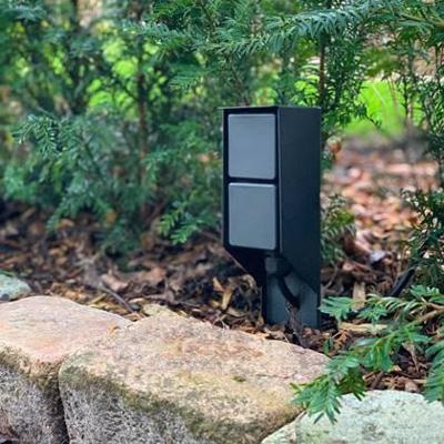 KS Verlichting StopcontactDouble zwart met spie - 7772