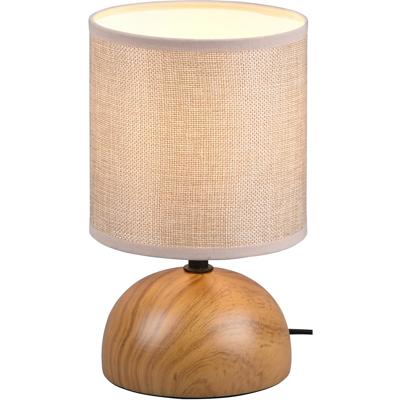 LED Tafellamp - Tafelverlichting - Trion Lucifer - E14 Fitting - Rond - Mat Bruin/Beige - Keramiek