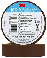3M Temflex™ 165 165BR1E Isolatietape Temflex 165 Bruin (l x b) 10 m x 15 mm 1 stuk(s) - thumbnail