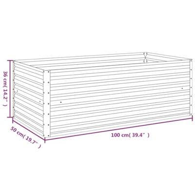 VidaXL Verhoogde tuinbak 100x50x36 cm cortenstaal VidaXL Verhoogde tuinbak 100x50x36 cm cortenstaal
