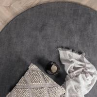 Nohr Rond Vloerkleed 'Brenae' 200cm, kleur Donkergrijs - thumbnail