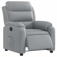 Fauteuil elektrisch verstelbaar stof lichtgrijs - thumbnail