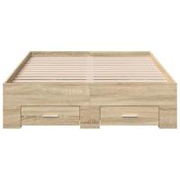 Bedframe Bruin 120 x 200 cm Bewerkt hout - thumbnail