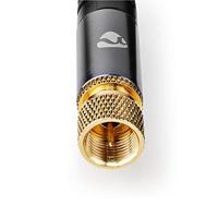 Satelliet- en Antennekabel | F Male - F Male | 5,0 m | Gun Metal Grey - thumbnail