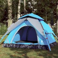 VidaXL Koepeltent 3-persoons snelontgrendeling blauw - thumbnail