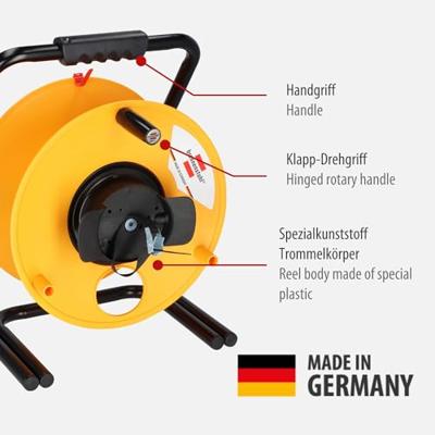 Brennenstuhl 1319000 Slanghaspel 1 stuk(s) Geel