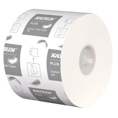 Toiletpapier katrin plus systeemrol 2laags 96m wit Toiletpapier katrin plus systeemrol 2laags 96m wit