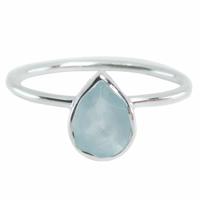 Edelsteen Ring Rozenkwarts - 925 Zilver - Fancy (Maat 17) - thumbnail