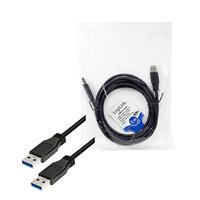 LogiLink USB-kabel USB 3.2 Gen1 (USB 3.0 / USB 3.1 Gen1) USB-A stekker, USB-A stekker 3.00 m Zwart CU0040 - thumbnail