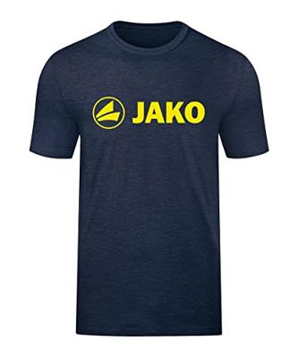 JAKO 6160 T-Shirt Promo - Marine Gemeleerd/Fluo Citroen - S JAKO 6160 T-Shirt Promo - Marine Gemeleerd/Fluo Citroen - S