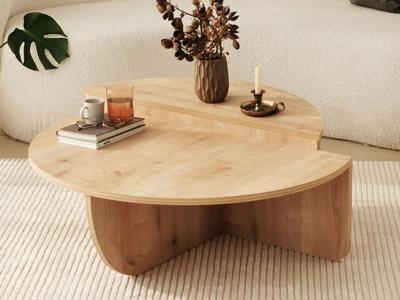 Ronde salontafel PODIA 90 cm saphire eik Ronde salontafel PODIA 90 cm saphire eik