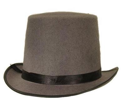 Hoge hoed vilt grijs