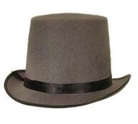 Hoge hoed vilt grijs - thumbnail