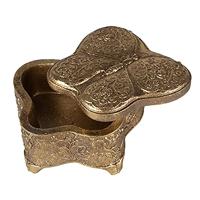 Clayre & Eef Sieradendoos Vlinder 6x5x3 cm Goudkleurig Kunststof - thumbnail