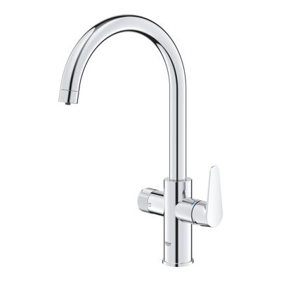 Keukenfilterkraan - Chroom - Waterfiltratie - Hoge C-vormige uitloop - 150° draaibaar - GROHE Blue Pure StartCurve - 30592000