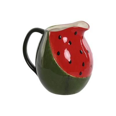 Kruik Home ESPRIT Rood Groen Keramiek Watermeloen Modern