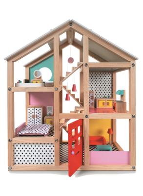HEMA Gemeubileerd Houten Poppenhuis 52.5 X 24 X 61 Cm