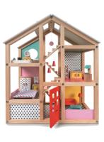 HEMA Gemeubileerd Houten Poppenhuis 52.5 X 24 X 61 Cm - thumbnail