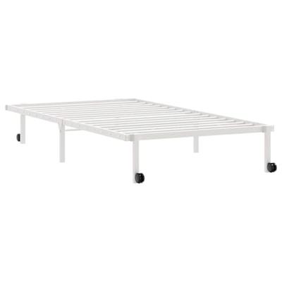 Bedframe zonder matras opvouwbaar 107x203 cm staal wit