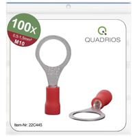 Quadrios 22C445 Ringkabelschoen Dwarsdoorsnede (max.): 1.5 mm² Schachtdiameter: 10.5 mm Deels geïsoleerd Rood 1 set(s) - thumbnail