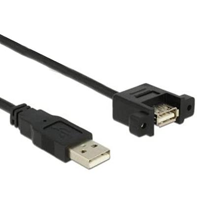 Delock USB-kabel USB 2.0 USB-A stekker, USB-A bus 1.00 m Zwart 85106 Delock USB-kabel USB 2.0 USB-A stekker, USB-A bus 1.00 m Zwart 85106