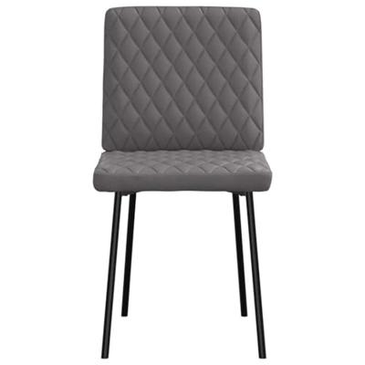 Eetkamerstoelen 2 st kunstleer grijs