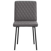 Eetkamerstoelen 2 st kunstleer grijs - thumbnail