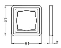 Kopp 302302071 Arktis Frame spatwaterdicht Wit 1-voudig 1 stuk(s) - thumbnail