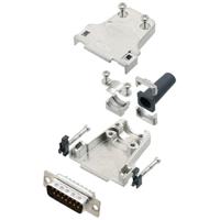 TRU COMPONENTS TCDTZF15DBPK 7709800 D-sub male connectorset 180 ° Aantal polen: 15 Soldeerkelk 1 stuk(s) - thumbnail