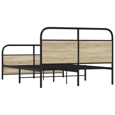 Bedframe zonder matras metaal sonoma eikenkleurig 140x190 cm