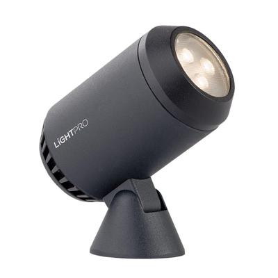 Castor 3 LED Prikspot - 2.5 Watt - 309 Lumen - 3000K warm wit - 12V - Kanterlbaar Tuinspot - IP67 Waterdicht - Antraciet