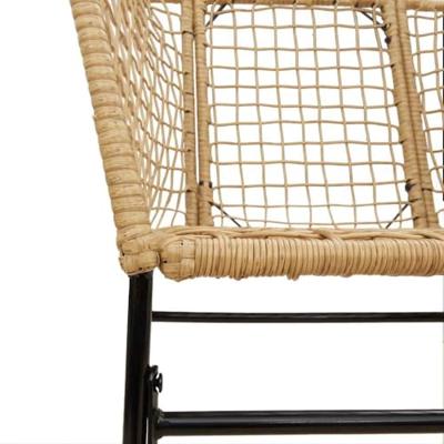 5-delige Tuinset poly rattan glas bruin