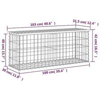 Tuinbank schanskorfontwerp 103x31,5x42 cm massief douglashout - thumbnail