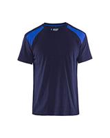 Blåkläder T-Shirt bicolour 33791042 | Marineblauw/Korenblauw | Maat XL - 7330509604281 - thumbnail
