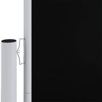 VidaXL Windscherm uittrekbaar 220x1200 cm zwart - thumbnail