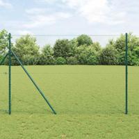 VidaXL Afrasteringspaal groen 10 x 1,6 m (25 mm gaas) staal en pvc - thumbnail