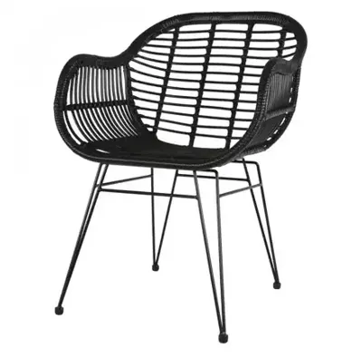 Tuinstoel Moda Zwart - Set 4 stuks Tuinstoel Moda Zwart - Set 4 stuks