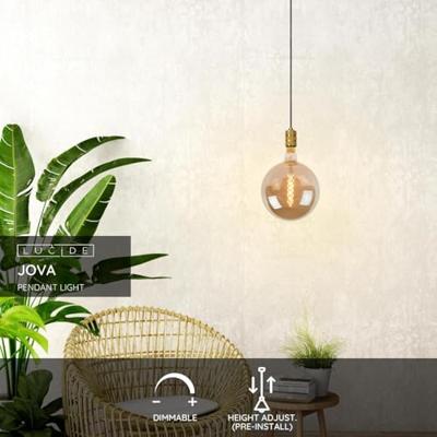 Lucide JOVA - Hanglamp - Ø 12 cm - 1xE27 - Mat Goud / Messing