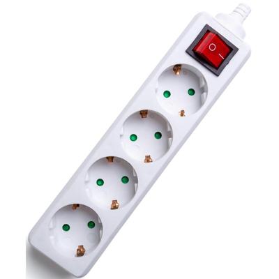 Stekkerdoos Met Schakelaar Zonder Kabel - 3680W - 4 Stopcontacten - Wit