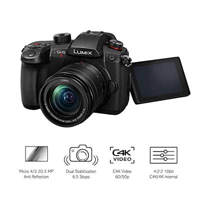 Panasonic Lumix GH5M2M Hybride camera Expert + lens Lumix 12-60 mm (sensor 4/3 20,3 MP, dubbele staaf, C4K 60p, 4:2 10bit, live stream, tropicaliseerd) zwart - Franse versie