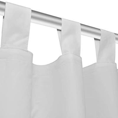 VidaXL Micro-satijnen gordijnen met ringen 140 x 245 cm 2 stuks (wit)